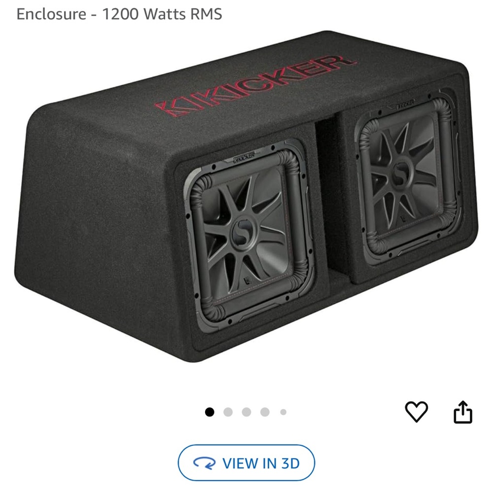 COPY - Kickers Black Car Audio Subwoofer Enclosure - 1200 Watts RMS